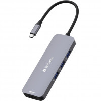 Verbatim USB-C Pro Multiport-Hub CMH-08, 8 Port, 3x USB...