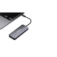 Verbatim USB-C Pro Multiport-Hub CMH-09, 9 Port, 3x USB 3.2-A, 2x USB 3.2-C, HDMI 4K, RJ45, SD, microSD, USB 3.1-C Kabel