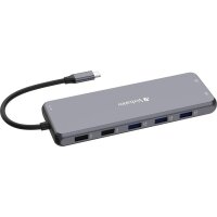 Verbatim USB-C Pro Multiport-Hub CMH-13, 13 Port,Dockingstation Grau