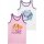 Paw Patrol Unterhemd für Mädchen Kinder Tank Top Hemdchen Unterwäsche Rosa/Weiß (2er Pack)