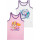 Unterhemd für Mädchen - Skye und Everest - Kinder Tank Top Hemdchen Unterwäsche Rosa/Weiß (2er Pack) 98/104 Regular