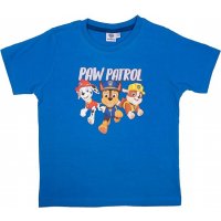Paw Patrol Schlafanzug für Jungen 110/116 - Kinder Pyjama Set Kurzarm Oberteil mit Hose Blau