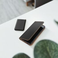 Smart Pro Echt Leder Hülle Tasche kompatibel mit Xiaomi Redmi Note 11s Schwarz