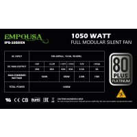 INCA IPS-1050XN Silent Power Supply Kompatibel mit dem neuesten ATX 12V V2.3 Standard Der extrem leise 120-mm-Lüfter sorgt für einen außergewöhnlichen Luftstrom. (1050XN)