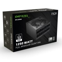 INCA IPS-1250XN Silent Power Supply Kompatibel mit dem neuesten ATX 12V V2.3 Standard Der extrem leise 120-mm-Lüfter sorgt für einen außergewöhnlichen Luftstrom. (1250XN)