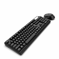 INCA Tastatur IWS-549U Wireless Set inkl Maus, Kabellos, Schwarz, QWERTY