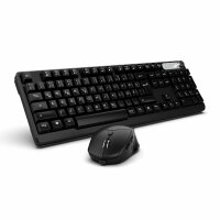 INCA Tastatur IWS-549U Wireless Set inkl Maus, Kabellos, Schwarz, QWERTY