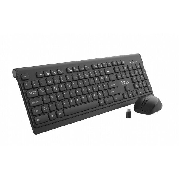 INCA IWS-519 Wireless Kabellos Multimedia Slim Chocolate Design Tastatur & Maus Set