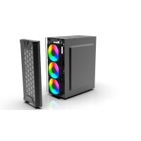 INCA EMPOUSA Premium Computer CASE EMG-15XB 4x ARGB Lüfter LED Glasscheibe schwarz