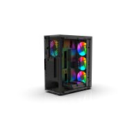 INCA EMPOUSA Premium Computer CASE EMG-15XB 4x ARGB Lüfter LED Glasscheibe schwarz