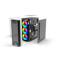 INCA EMPOUSA Premium Computer CASE EMG-15XB 4x ARGB Lüfter LED Glasscheibe schwarz