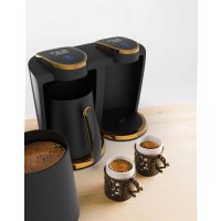 Turkische Kaffeemaschine Duo Wonder Serie IKM-02 Mokka Maschine 800W schwarz