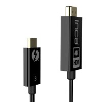 INCA USB-C auf HDMI Kabel 1,8 m (4K@60Hz) Konverterkabel Adapterkabel Schwarz