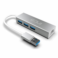 INCA USB-Hub X4 USB 3.0 + Ethernet RJ45 USB-Multiport...
