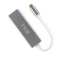 INCA USB-C HUB Type-C-Hub X4: USB 3.0, Ethernet RJ45...