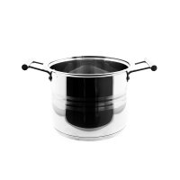 Sunay Couscous Pot aus Edelstahl Kochtopf mit Siebeinsatz in Silber