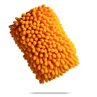 Shinychiefs BIG WORMY - Mikrofaser Handwaschpad Waschhandschuh Orange