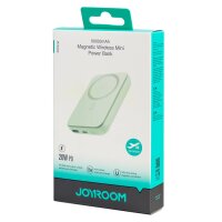 Joyroom JR-W020 20 W 10000 mAh MagSafe Powerbank + USB-A – USB-C 0,25 m Kabel – hellgrün