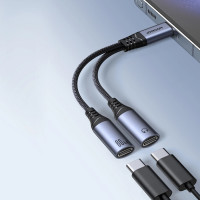 Joyroom SY-C03 USB-C auf 2x USB-C 2in1 DAC-Adapter...