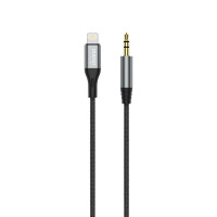 1m Aluminium - Kabel Dudao Audiokabel I-Phone - Miniklinke 3,5 mm 1 m grau (L11PRO)