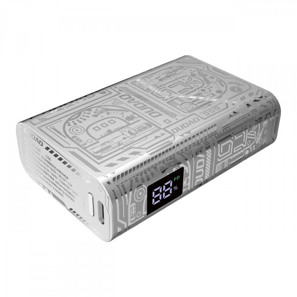 Tragbarer Akku -  Dudao K20 USB-A / USB-C Powerbank 10000 mAh 22,5 W – Silber - externer Akku