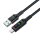 Acefast C7-04 Ladekabel USB-A USB-C 60 W 1,2 m Kabel mit Display – Schwarz