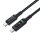 Acefast C7-03 USB-C USB-C 100 W 1,2 m Kabel mit Display – Schwarz