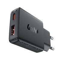 Acefast A69 Ladeadapter PD 30W GaN USB-A USB-C Wandladegerät – Schwarz