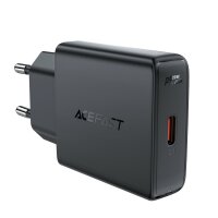 Acefast A65 Ladeadapter PD 20W GaN USB-C Wandladegerät – Schwarz