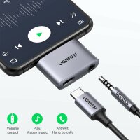 Ugreen CM231 USB-C Mini-Klinken-3,5-mm-Audioadapter...