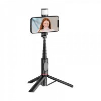 WiWU - Selfie Stick Wi-SE003 mit Stativfunktion und LED-Licht - Bluetooth-Selbstauslöser