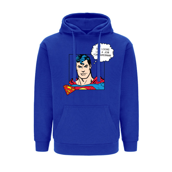 Herren Kapuzenpullover Hoodie Superman 037 DC Blau