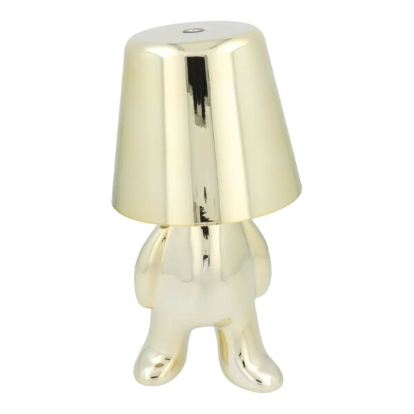 Tischlampe in Gold Nachttisch LED Beleuchtung stehender Mann 2700–6500 K