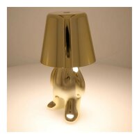 Tischlampe in Gold Nachttisch LED Beleuchtung stehender Mann 2700–6500 K