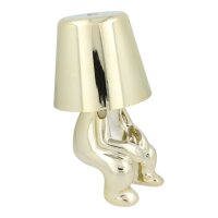 Tischlampe in Gold Nachttisch LED-Beleuchtung sitzender...