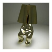 Tischlampe in Gold Nachttisch LED-Beleuchtung sitzender Mann 2700–6500 K