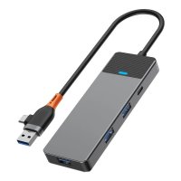 USB- Adapter WiWU - HUB A431C 4in1 USB A/C Buchse auf...