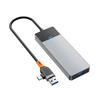 USB- Adapter WiWU - HUB A431C 4in1 USB A/C Buchse auf USB3.0x3+USB-Cx1