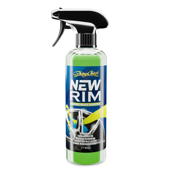 NEWRIM Felgenreiniger 500ml - säurefreie Rezeptur für Chrom-, Alu-, Pulverbeschichtete- und lackierte Felgen