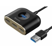 Baseus Square Rund 4in1 HUB Adapter 1x USB 3.0 3x USB 2.0 Micro 1m  USB - HUB - Adapter