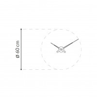 Almina Wanduhr ⌀60 cm mit Ziffern Weiß/Silber moderne Uhr für Ihr Zuhause