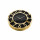 Almina elegante Wanduhr mit Marmormuster in Schwarz/Gold ⌀60 cm mit Ziffern
