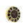 Almina Wanduhr in Schwarz/Gold Marmormuster mit Römischen Zahlen ⌀60 cm