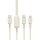 Ladekabel Dudao L7SF 2in1 Kabel USB-C - USB-C / kompatibel mit iPhone 100W 1,2m - Beige