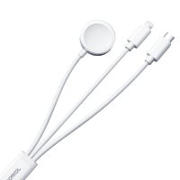 Joyroom S-IW008 3-in-1-Kabel magnetisches Ladegerät USB-A – kompatibel mit iPhone - USB-C 1,2m Weiß