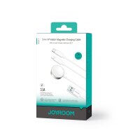 Joyroom S-IW008 3-in-1-Kabel magnetisches Ladegerät USB-A – kompatibel mit iPhone - USB-C 1,2m Weiß