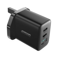 Wandladegerät Joyroom JR-TCF10 Schnellladegerät 2x USB-C USB-A 32W (UK-Stecker) - Schwarz