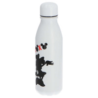Minnie Mouse Trinkflasche Behälter für Getränke aus Aluminium 600 ml Volumen in Weiß