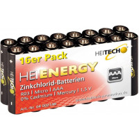 Heitech Zinkchlorid-Batterien Typ Micro AAA 16er-Pack...