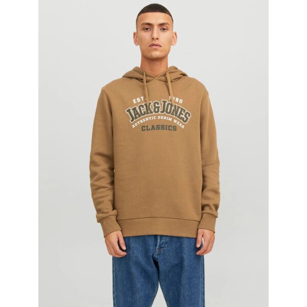 JACK & JONES Male Kapuzenpullover Logo Kapuzenpullover braun